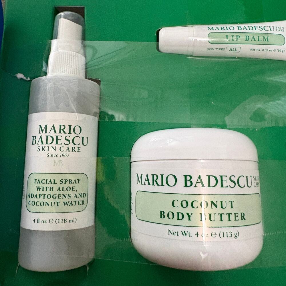 Mario Badescu Morning Edit Facial Spray Coconut Body Butter Lip Balm Skin Care - Picture 4 of 6